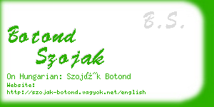 botond szojak business card